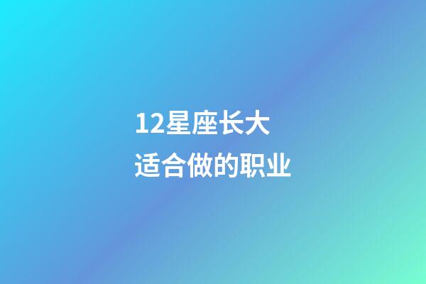 12星座长大适合做的职业-第1张-星座运势-玄机派