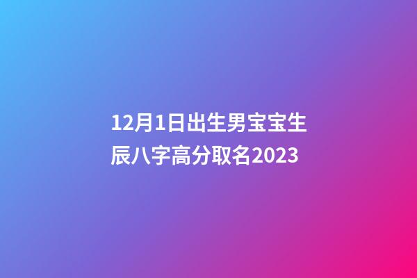 12月1日出生男宝宝生辰八字高分取名2023