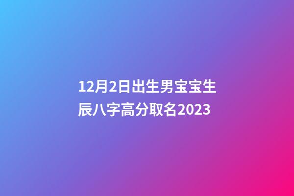 12月2日出生男宝宝生辰八字高分取名2023