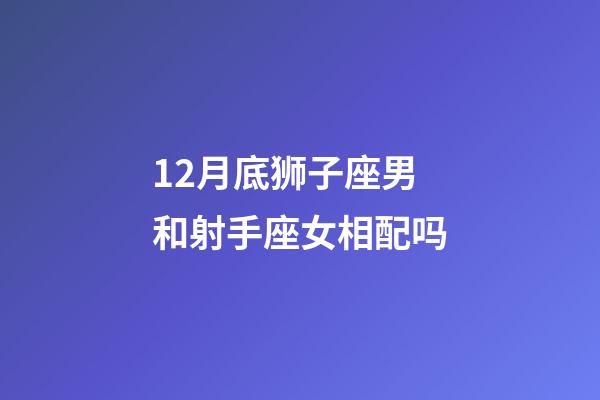 12月底狮子座男和射手座女相配吗-第1张-星座运势-玄机派