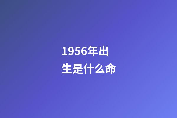 1956年出生是什么命