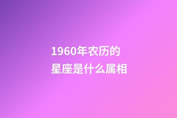 1960年农历的星座是什么属相-第1张-星座运势-玄机派