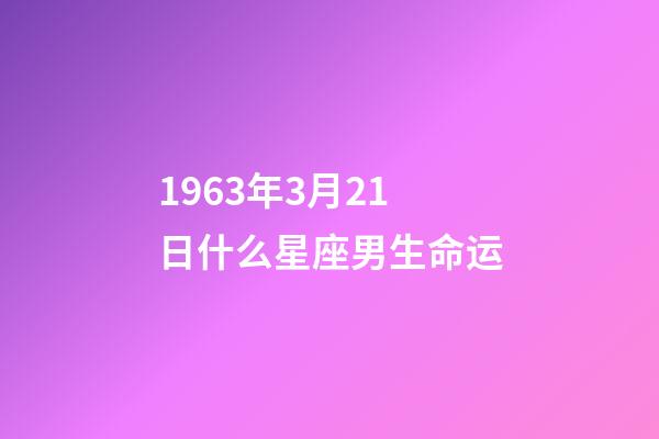 1963年3月21日什么星座男生命运-第1张-星座运势-玄机派