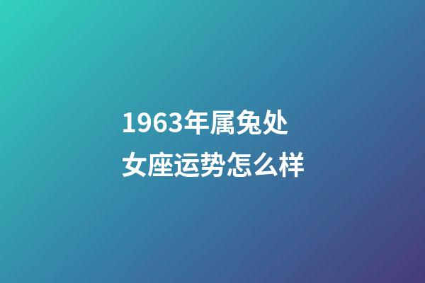 1963年属兔处女座运势怎么样-第1张-星座运势-玄机派