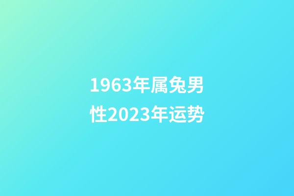 1963年属兔男性2023年运势