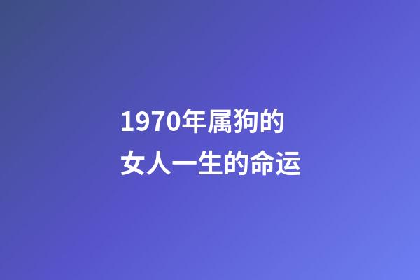1970年属狗的女人一生的命运(1970年属狗人三月运势一落千丈，诸多阻滞，必须加倍小心)-第1张-观点-玄机派