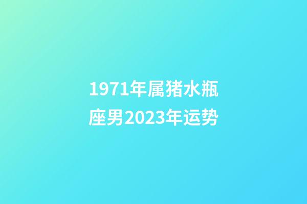1971年属猪水瓶座男2023年运势-第1张-星座运势-玄机派