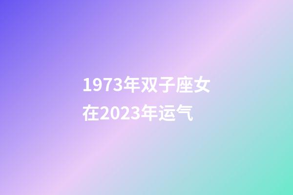 1973年双子座女在2023年运气-第1张-星座运势-玄机派