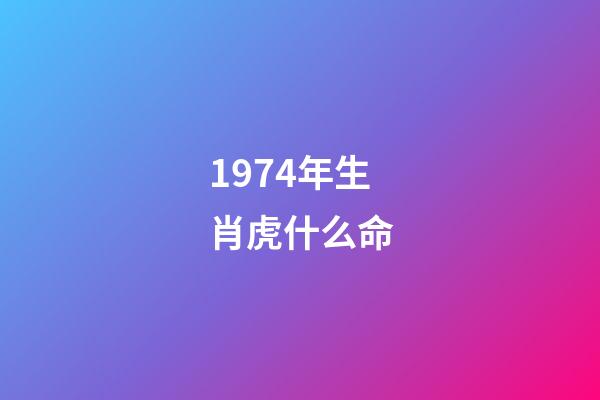 1974年生肖虎什么命