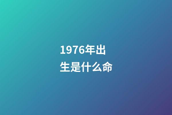 1976年出生是什么命