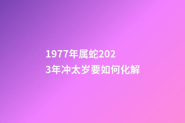 1977年属蛇2023年冲太岁要如何化解