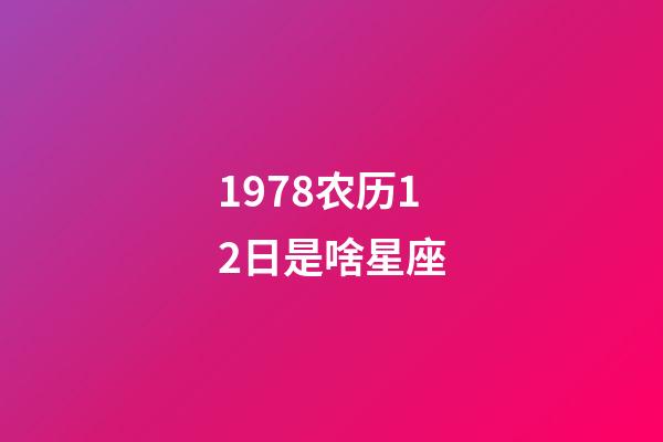 1978农历12日是啥星座-第1张-星座运势-玄机派