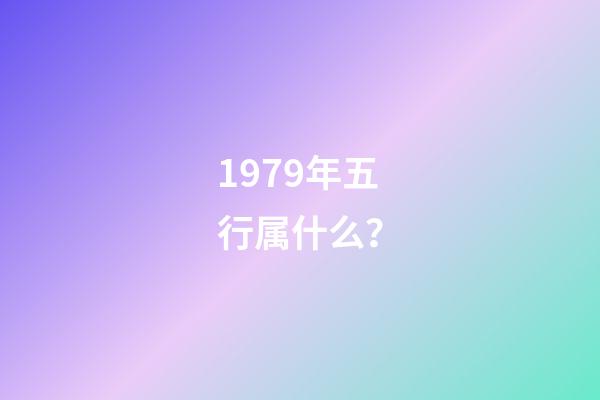 1979年五行属什么？