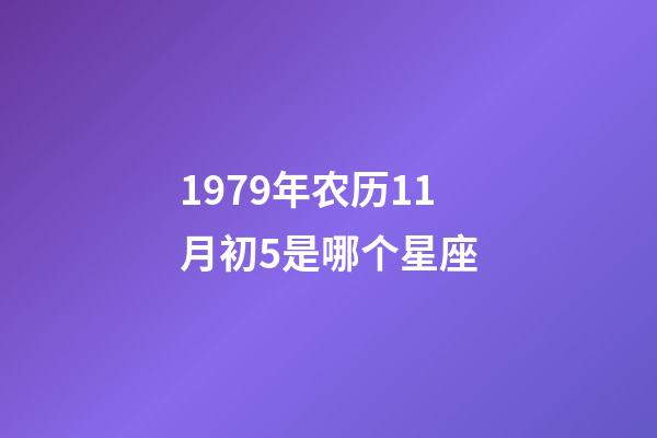 1979年农历11月初5是哪个星座-第1张-星座运势-玄机派