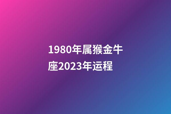 1980年属猴金牛座2023年运程-第1张-星座运势-玄机派