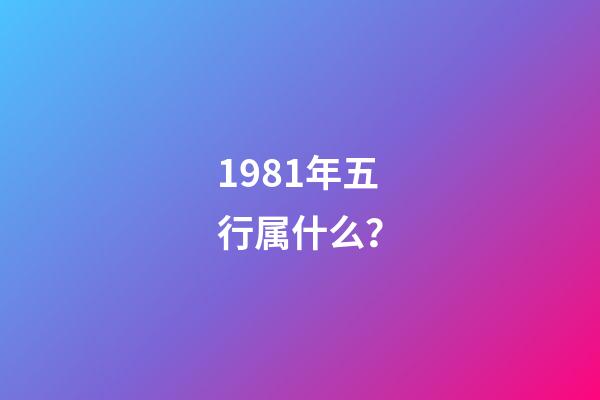 1981年五行属什么？