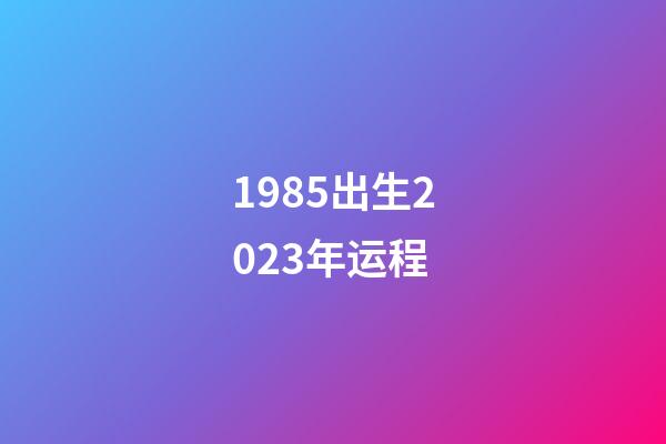 1985出生2023年运程