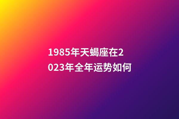 1985年天蝎座在2023年全年运势如何-第1张-星座运势-玄机派