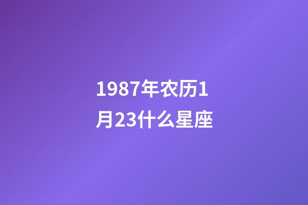 1987年农历1月23什么星座-第1张-星座运势-玄机派