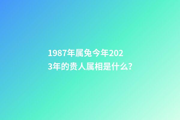 1987年属兔今年2023年的贵人属相是什么？