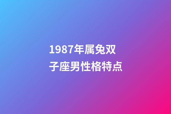 1987年属兔双子座男性格特点-第1张-星座运势-玄机派