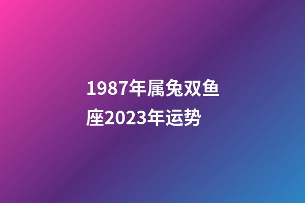 1987年属兔双鱼座2023年运势-第1张-星座运势-玄机派