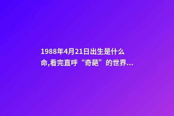 1988年4月21日出生是什么命,看完直呼“奇葩”的世界记录-第1张-观点-玄机派