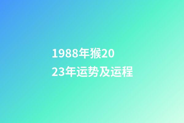 1988年猴2023年运势及运程