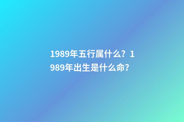 1989年五行属什么？1989年出生是什么命？