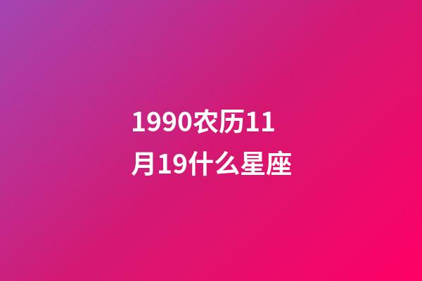 1990农历11月19什么星座-第1张-星座运势-玄机派