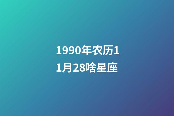 1990年农历11月28啥星座-第1张-星座运势-玄机派