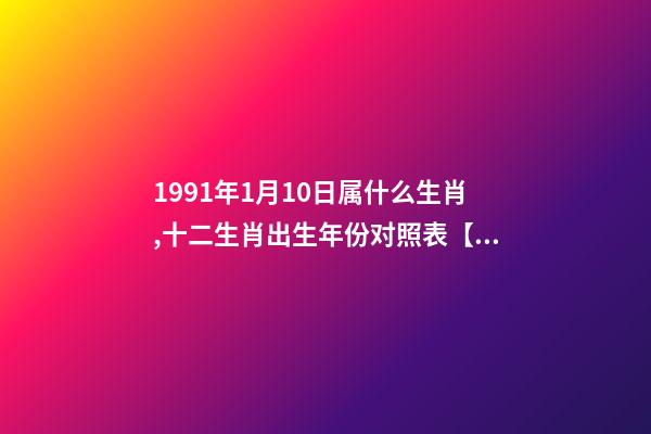 1991年1月10日属什么生肖,十二生肖出生年份对照表【1924-2019年】-第1张-观点-玄机派