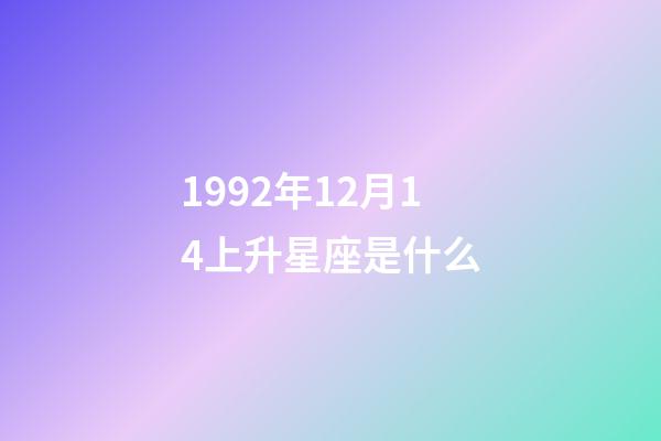 1992年12月14上升星座是什么-第1张-星座运势-玄机派