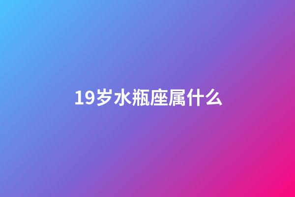 19岁水瓶座属什么-第1张-星座运势-玄机派