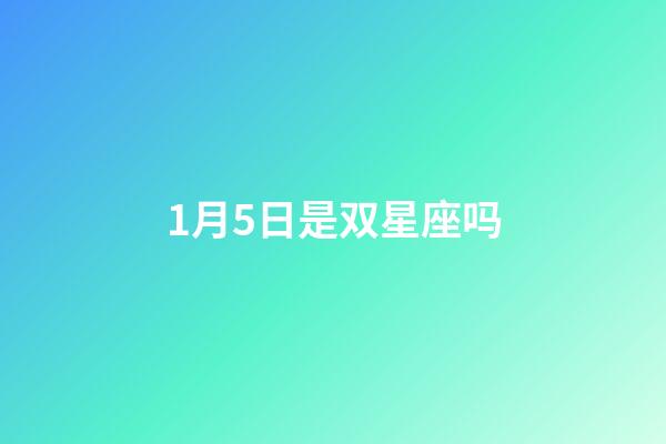 1月5日是双星座吗-第1张-星座运势-玄机派