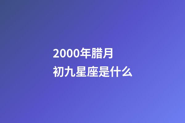 2000年腊月初九星座是什么-第1张-星座运势-玄机派
