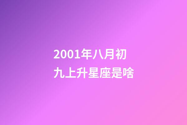 2001年八月初九上升星座是啥-第1张-星座运势-玄机派