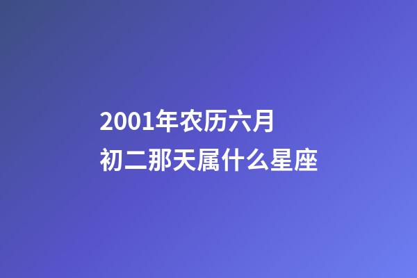 2001年农历六月初二那天属什么星座