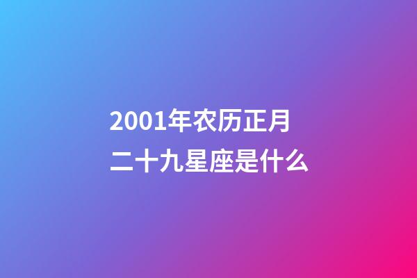 2001年农历正月二十九星座是什么-第1张-星座运势-玄机派