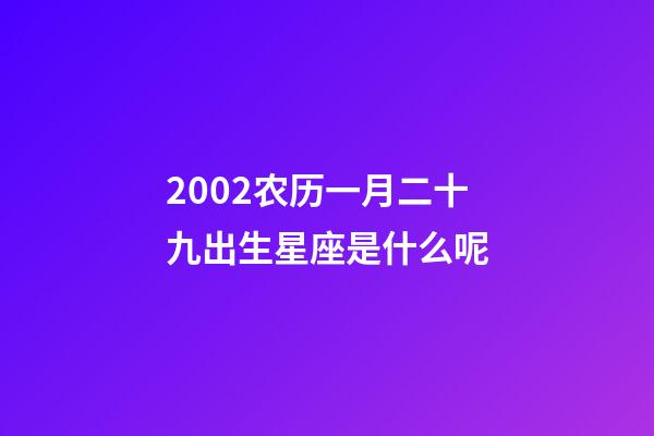 2002农历一月二十九出生星座是什么呢-第1张-星座运势-玄机派