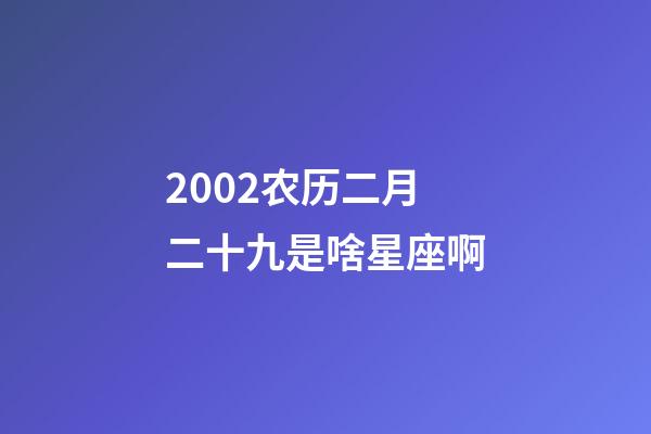 2002农历二月二十九是啥星座啊-第1张-星座运势-玄机派