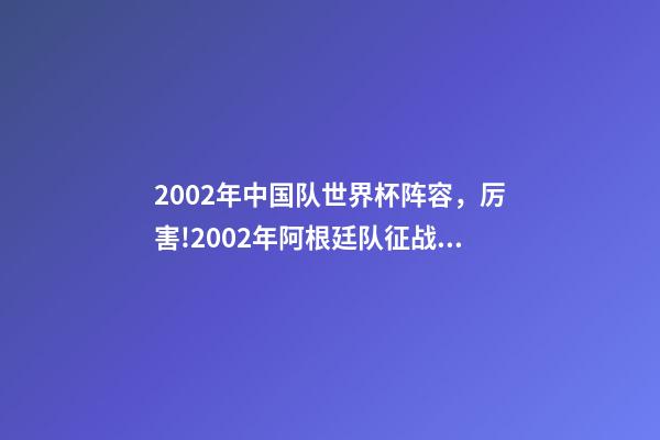 2002年中国队世界杯阵容，厉害!2002年阿根廷队征战世界杯首发阵容-第1张-观点-玄机派