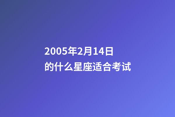 2005年2月14日的什么星座适合考试-第1张-星座运势-玄机派