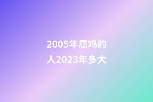 2005年属鸡的人2023年多大