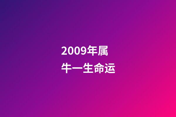 2009年属牛一生命运(生肖牛人的五行与财运)-第1张-观点-玄机派