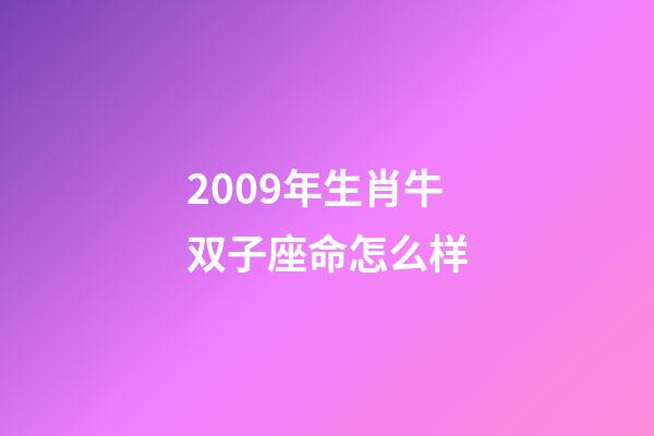 2009年生肖牛双子座命怎么样-第1张-星座运势-玄机派