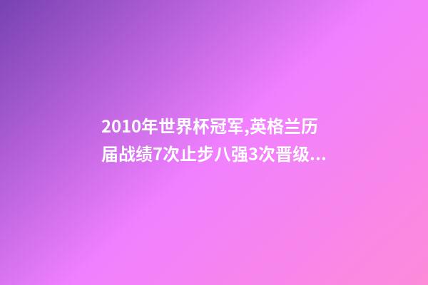 2010年世界杯冠军,英格兰历届战绩7次止步八强3次晋级四强-第1张-观点-玄机派