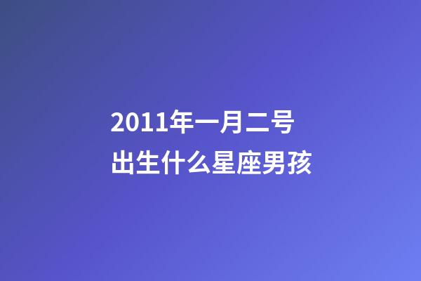 2011年一月二号出生什么星座男孩-第1张-星座运势-玄机派
