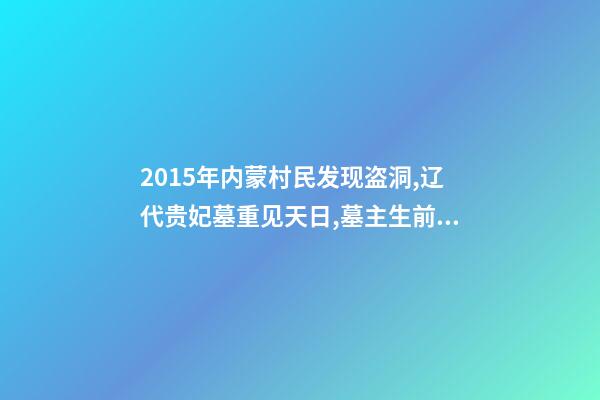 2015年内蒙村民发现盗洞,辽代贵妃墓重见天日,墓主生前曾是皇后-第1张-观点-玄机派