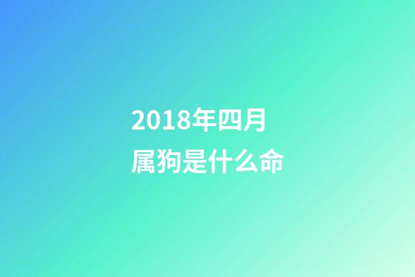 2018年四月属狗是什么命(2018十二生肖运程【狗】旺犬拱福门)-第1张-观点-玄机派